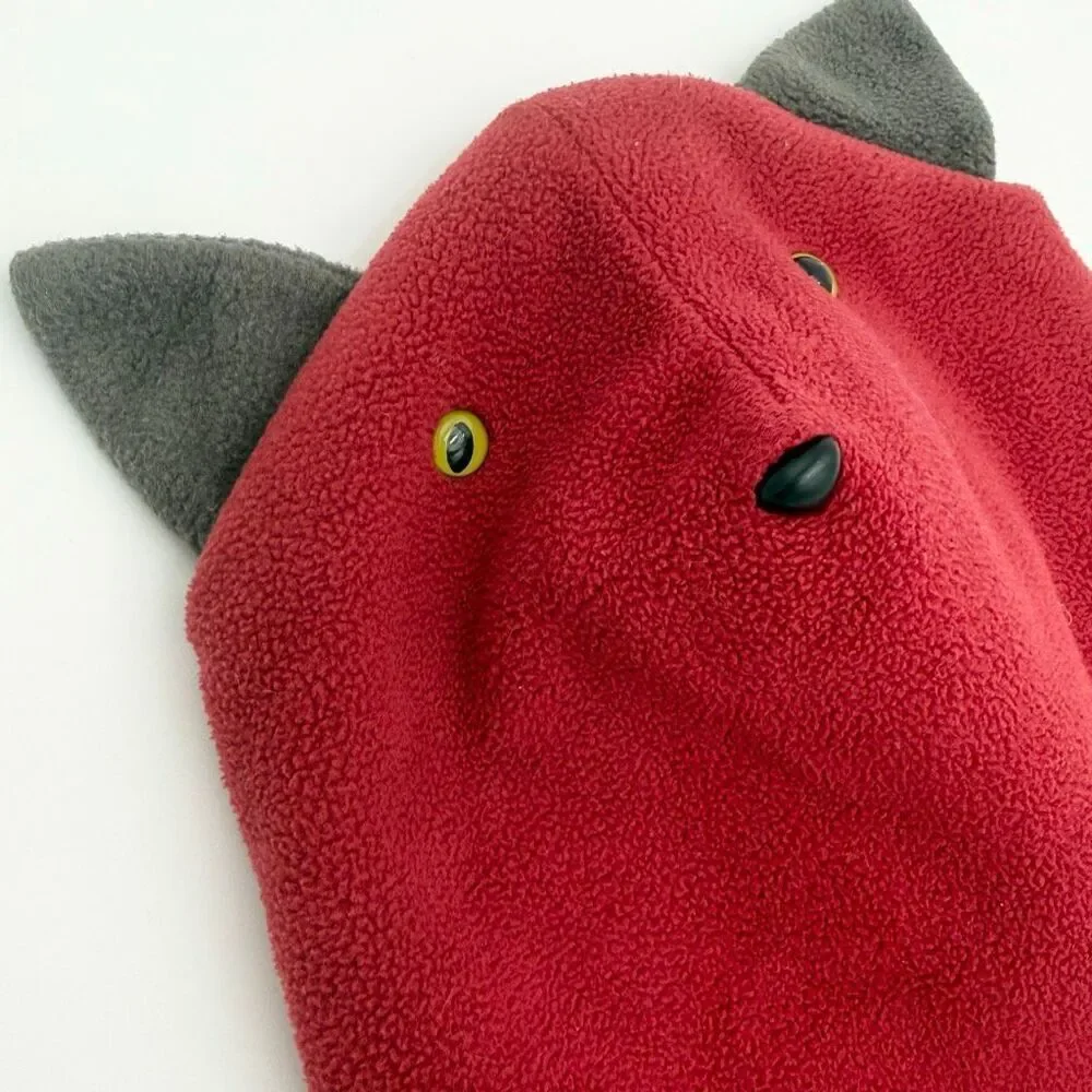 The Mouse Works Red Fox Fleece Beanie Hat - One Size Fits Most OSFM